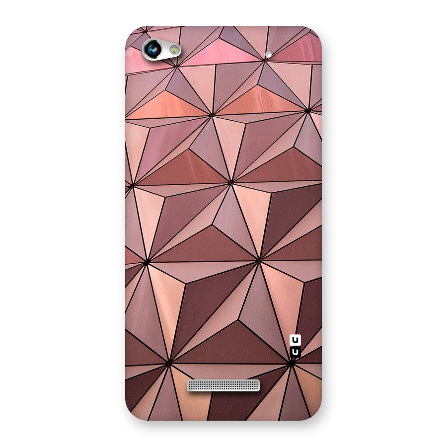 Rosegold Abstract Shapes Back Case for Micromax Hue 2