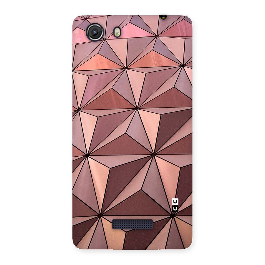 Rosegold Abstract Shapes Back Case for Micromax Unite 3