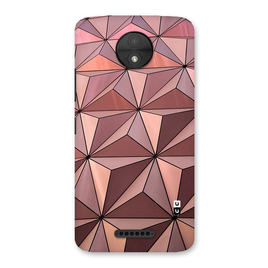 Rosegold Abstract Shapes Back Case for Moto C