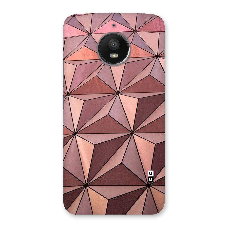 Rosegold Abstract Shapes Back Case for Moto E4 Plus