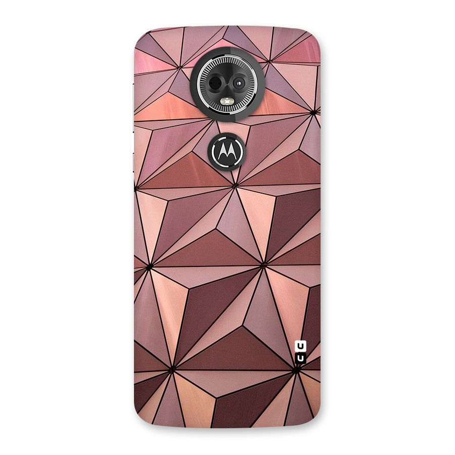 Rosegold Abstract Shapes Back Case for Moto E5 Plus