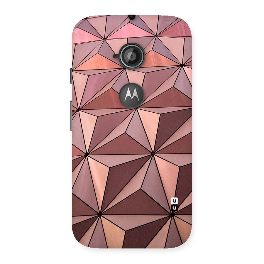 Rosegold Abstract Shapes Back Case for Moto E 2nd Gen