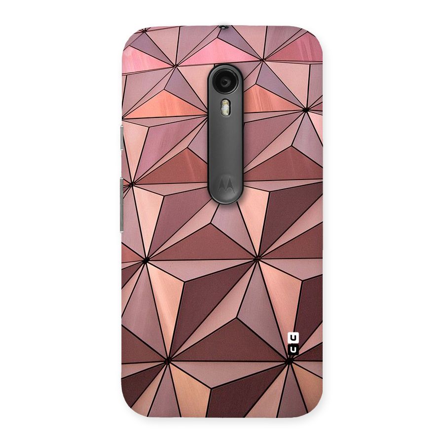 Rosegold Abstract Shapes Back Case for Moto G3