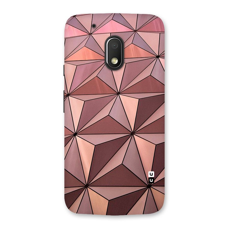 Rosegold Abstract Shapes Back Case for Moto G4 Play