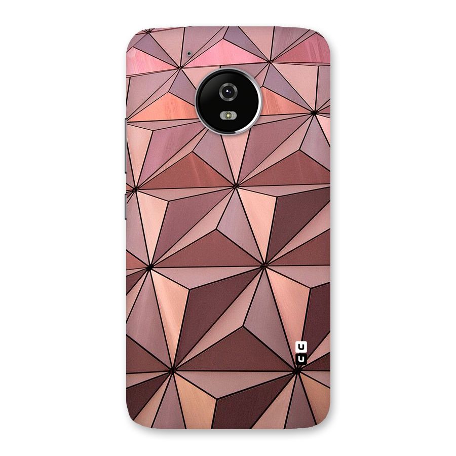 Rosegold Abstract Shapes Back Case for Moto G5
