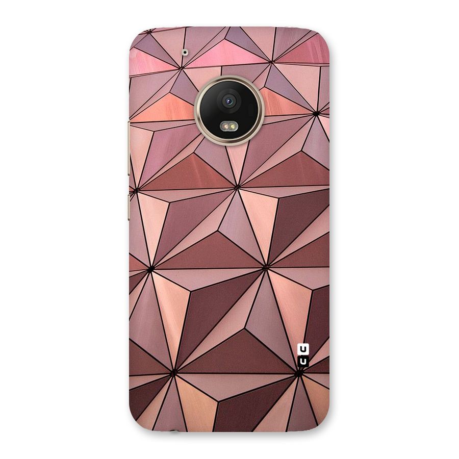 Rosegold Abstract Shapes Back Case for Moto G5 Plus