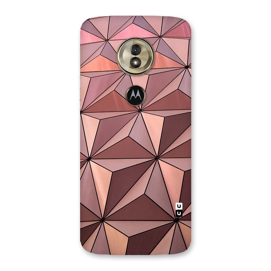 Rosegold Abstract Shapes Back Case for Moto G6 Play