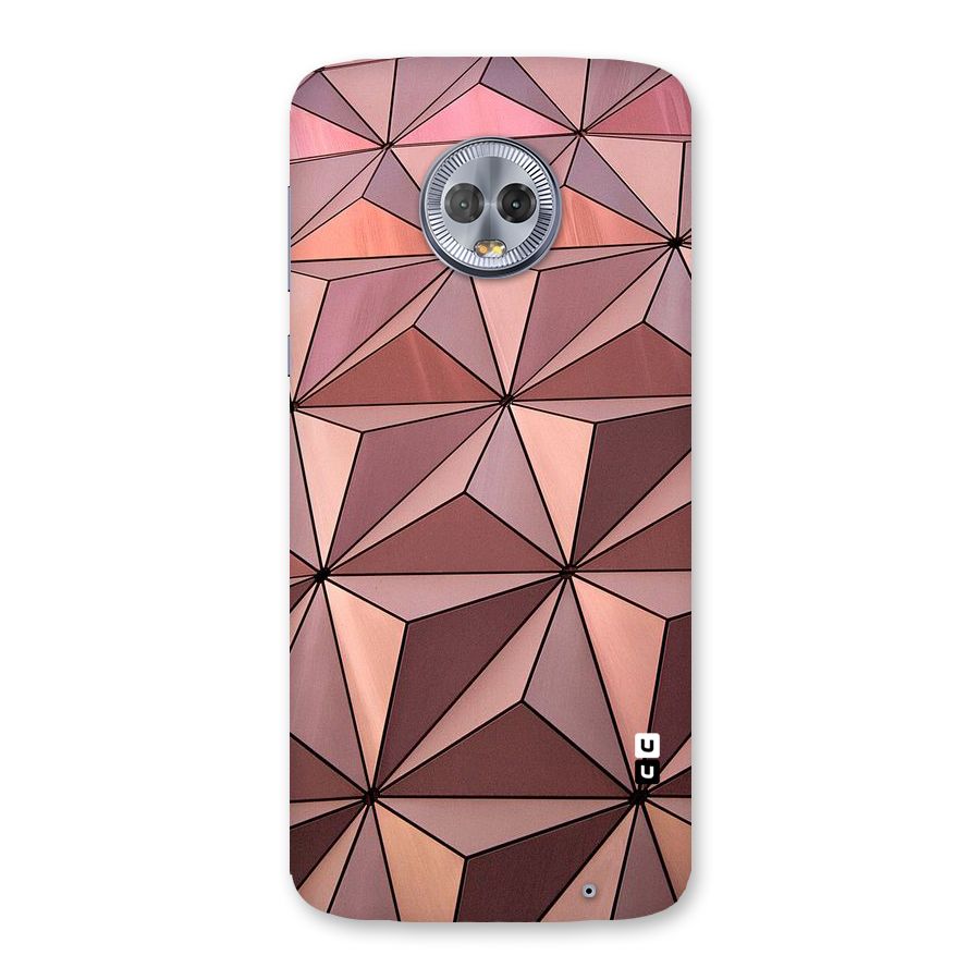 Rosegold Abstract Shapes Back Case for Moto G6 Plus