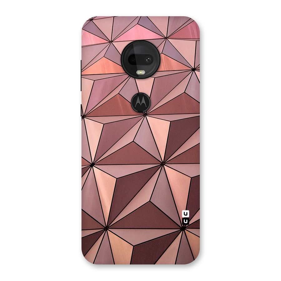 Rosegold Abstract Shapes Back Case for Moto G7