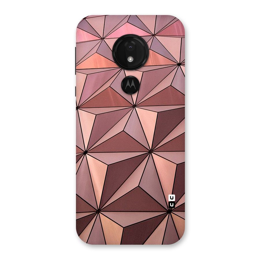 Rosegold Abstract Shapes Back Case for Moto G7 Power