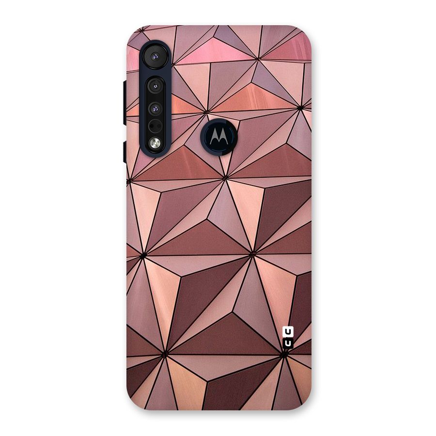 Rosegold Abstract Shapes Back Case for Motorola One Macro