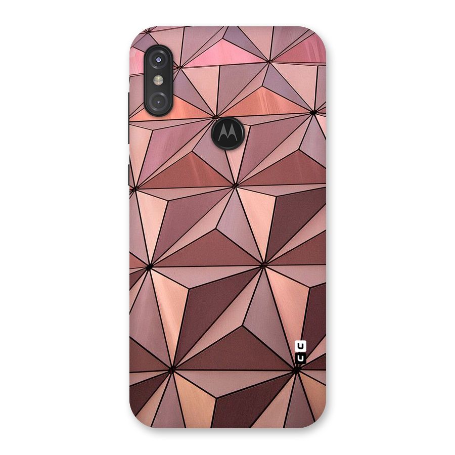 Rosegold Abstract Shapes Back Case for Motorola One Power