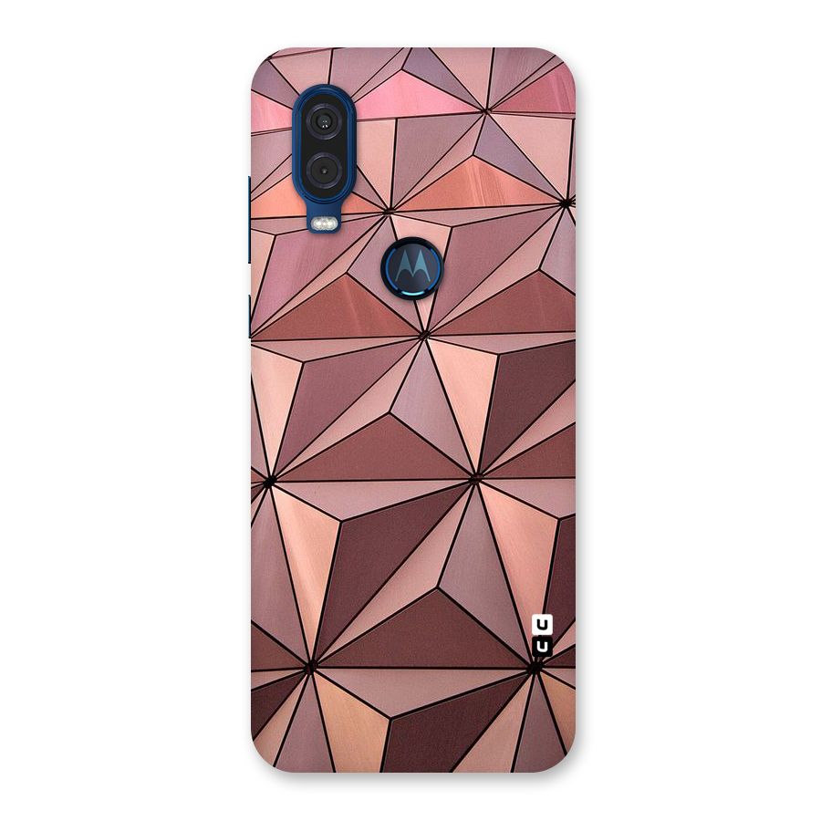 Rosegold Abstract Shapes Back Case for Motorola One Vision