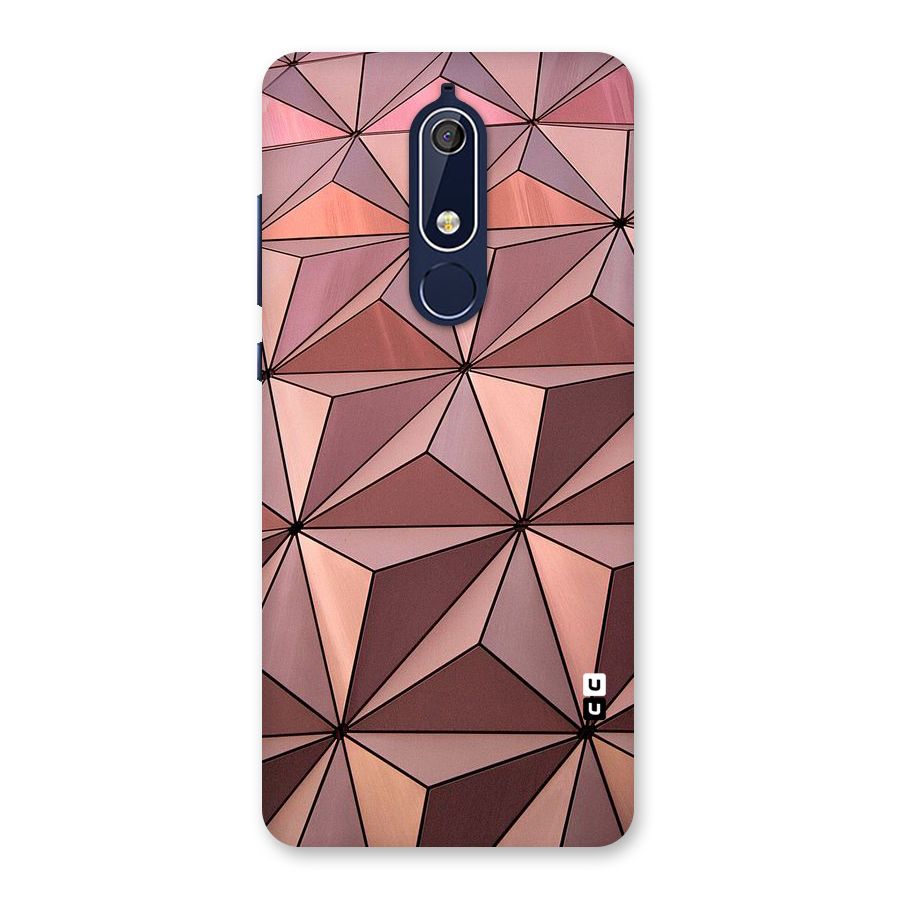 Rosegold Abstract Shapes Back Case for Nokia 5.1