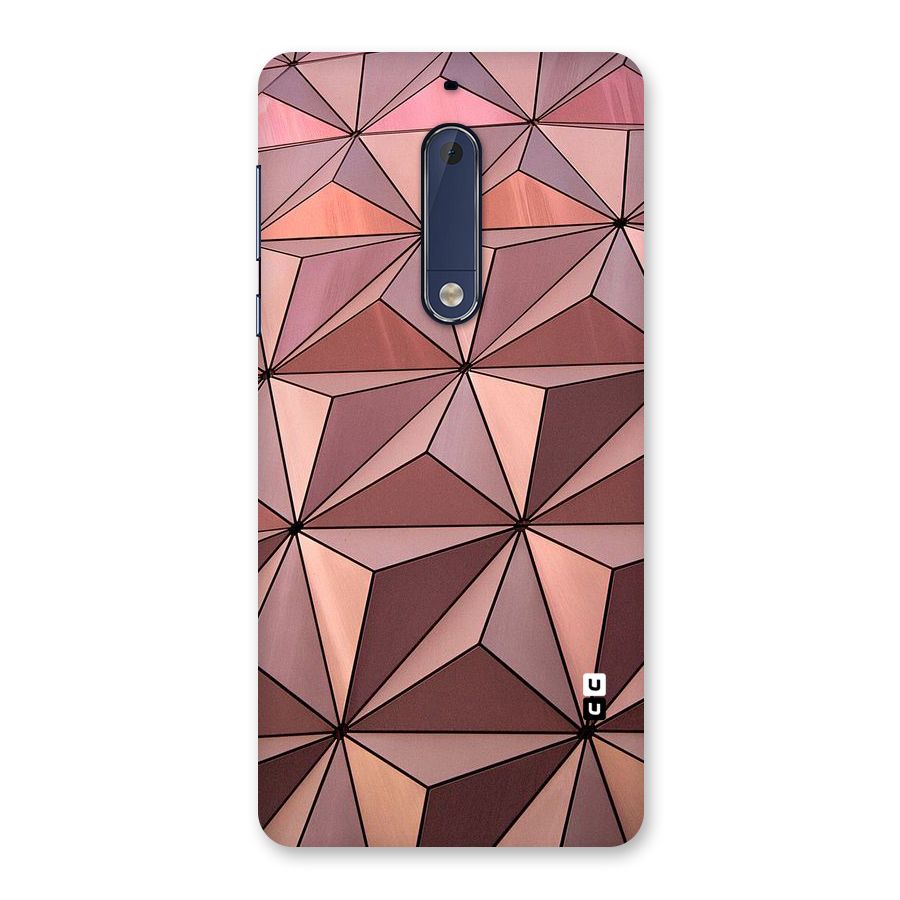 Rosegold Abstract Shapes Back Case for Nokia 5