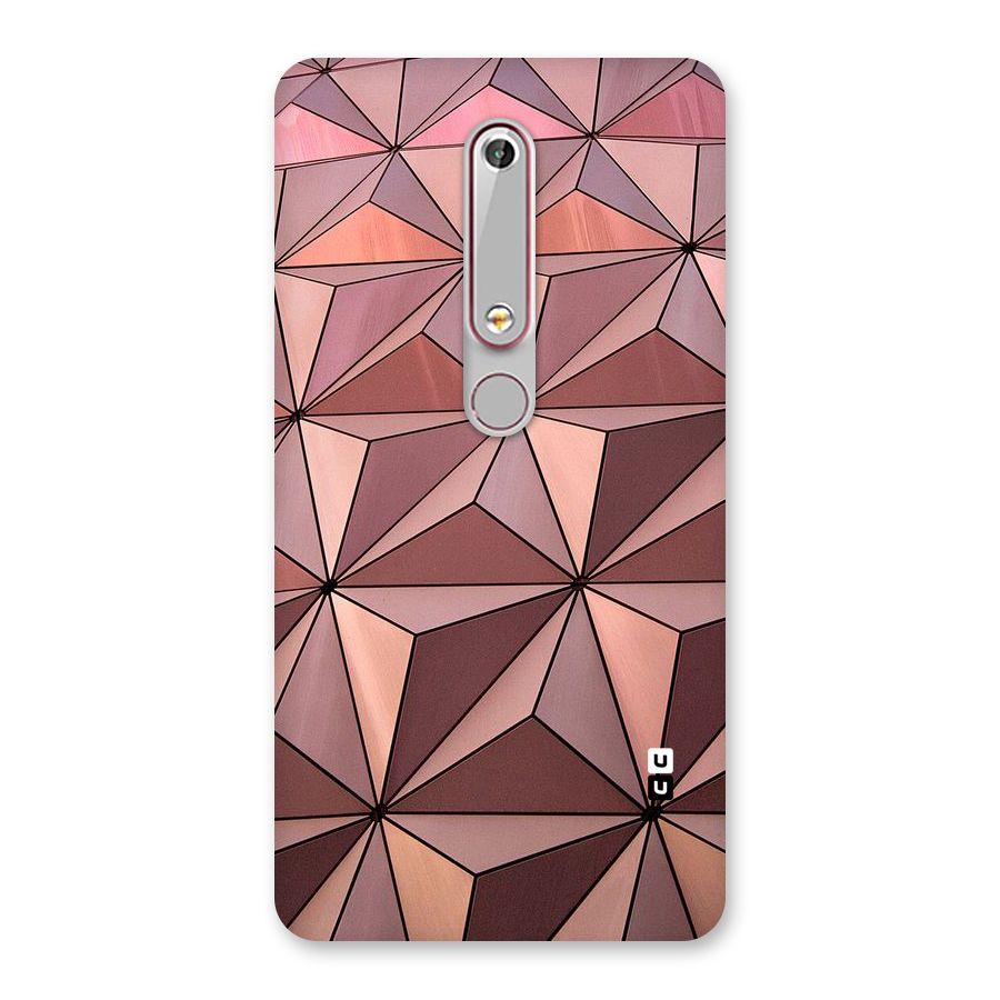 Rosegold Abstract Shapes Back Case for Nokia 6.1