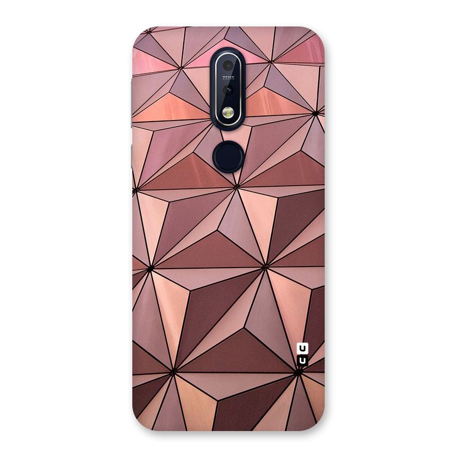 Rosegold Abstract Shapes Back Case for Nokia 7.1
