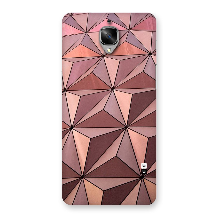 Rosegold Abstract Shapes Back Case for OnePlus 3T