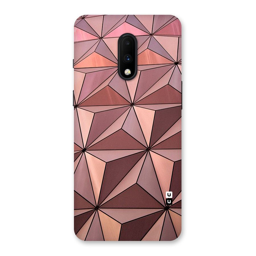 Rosegold Abstract Shapes Back Case for OnePlus 7