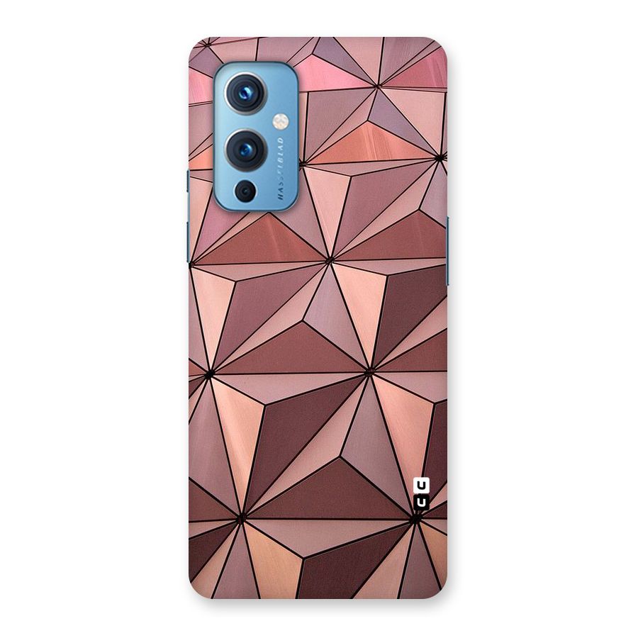Rosegold Abstract Shapes Back Case for OnePlus 9