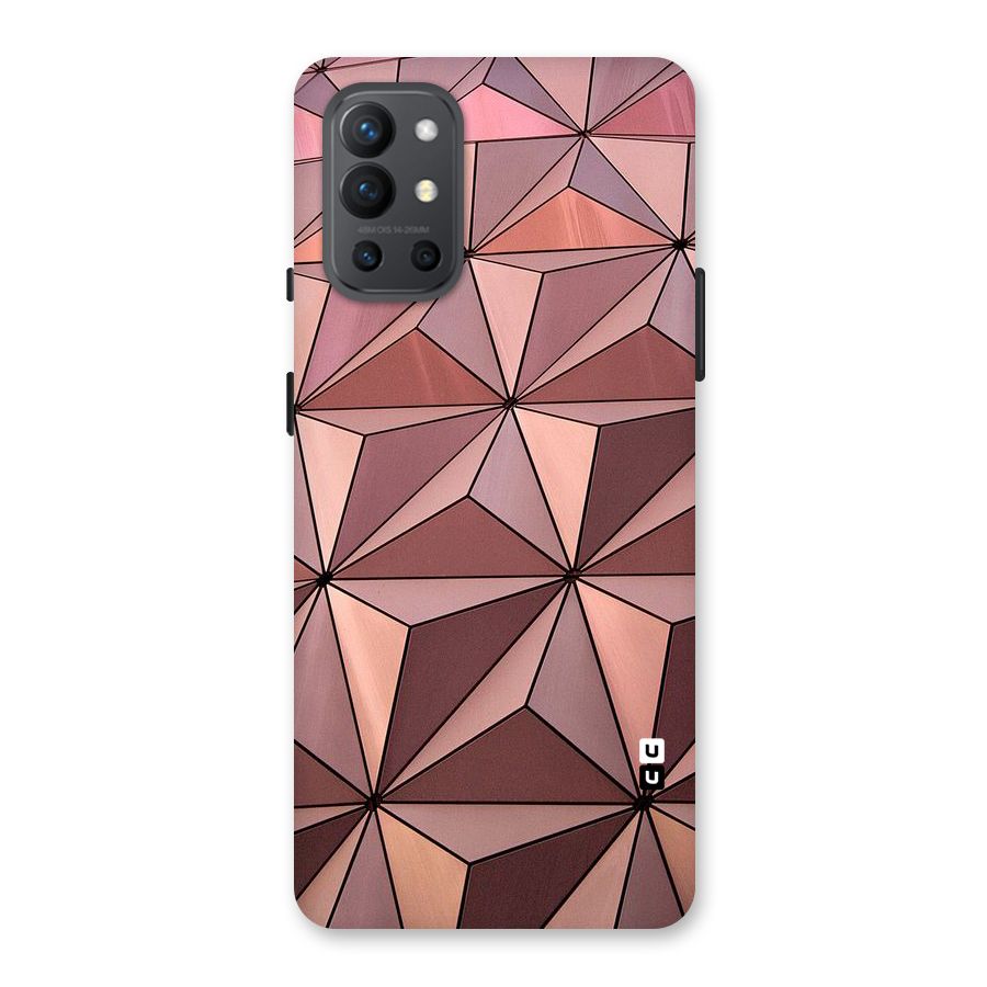 Rosegold Abstract Shapes Back Case for OnePlus 9R
