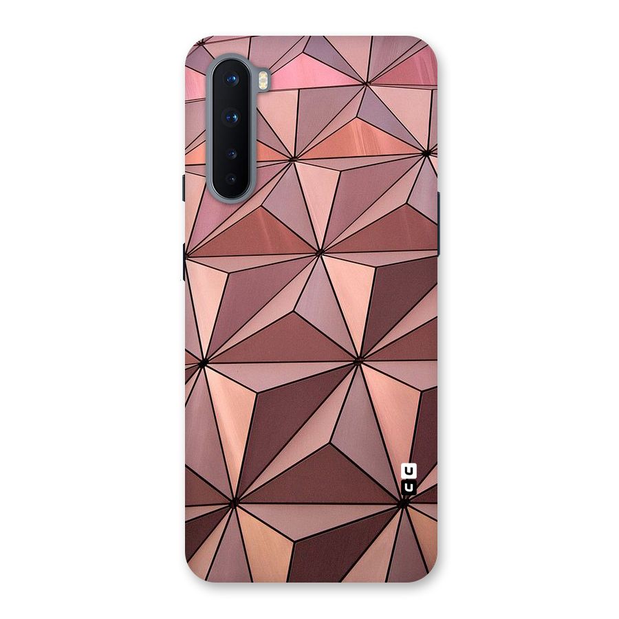 Rosegold Abstract Shapes Back Case for OnePlus Nord