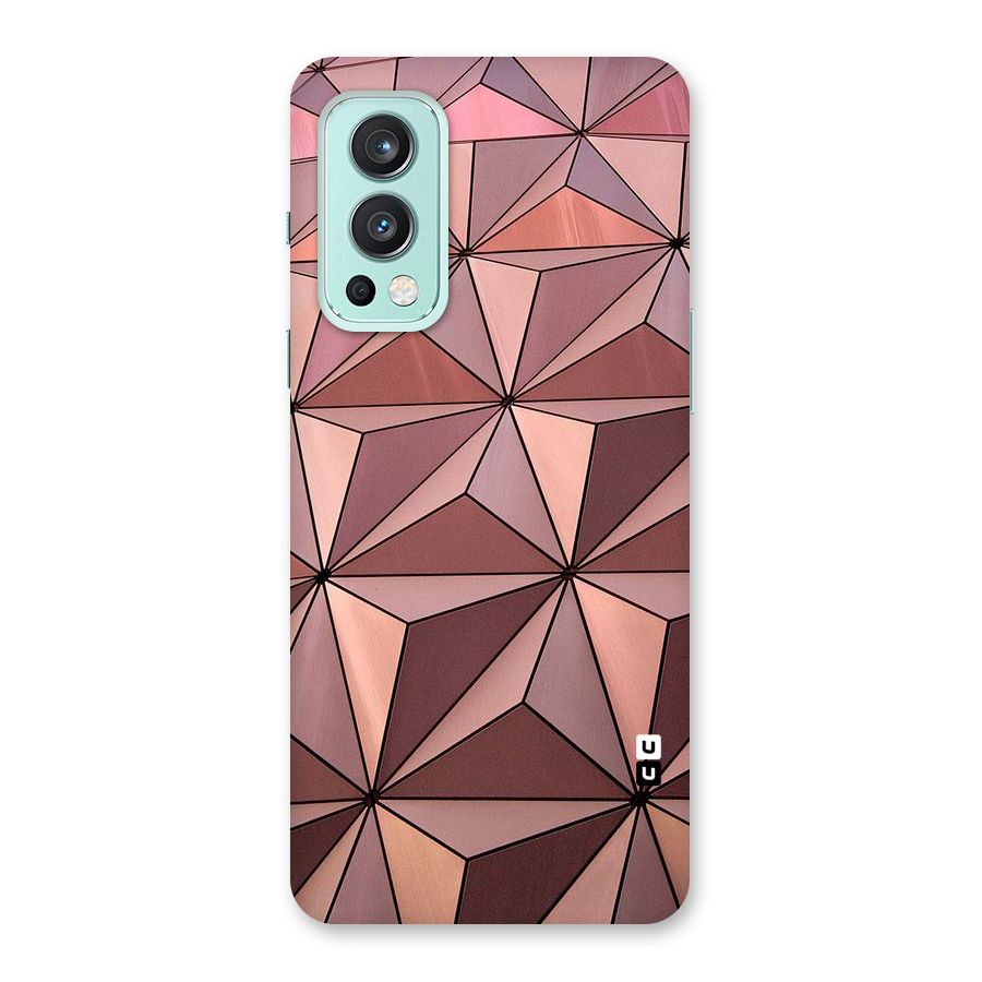 Rosegold Abstract Shapes Back Case for OnePlus Nord 2 5G