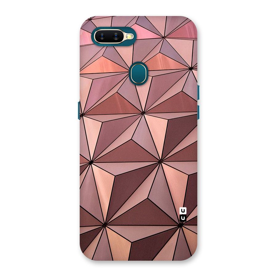 Rosegold Abstract Shapes Back Case for Oppo A11k