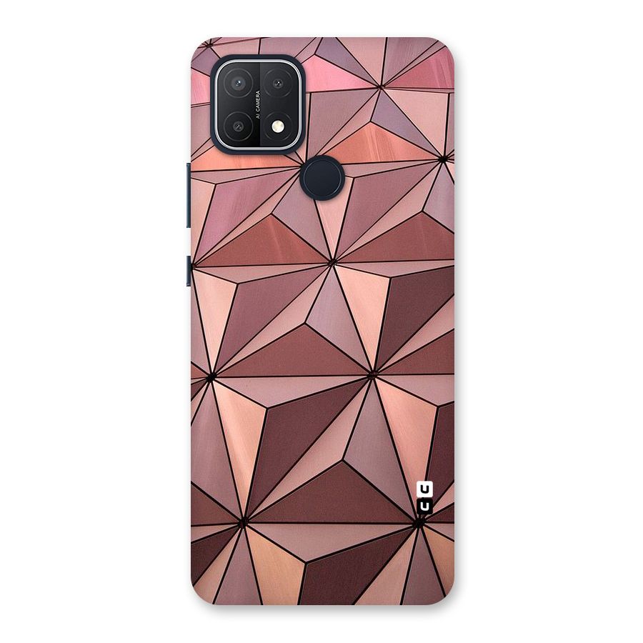 Rosegold Abstract Shapes Back Case for Oppo A15s