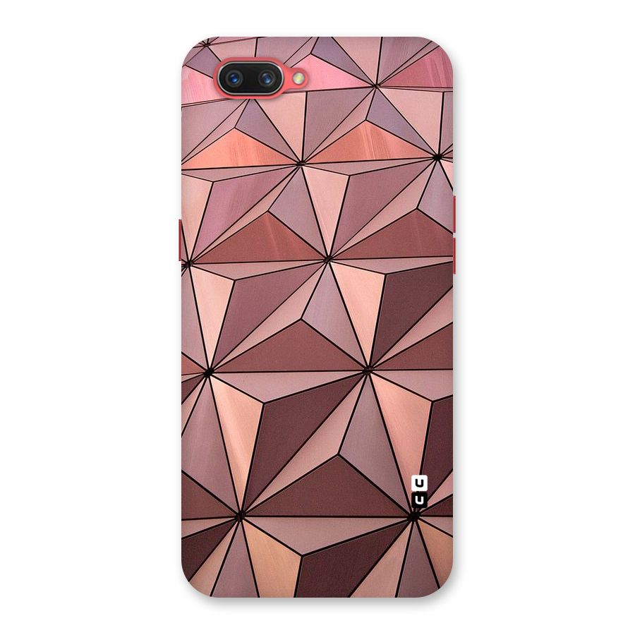 Rosegold Abstract Shapes Back Case for Oppo A3s