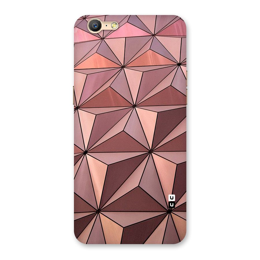 Rosegold Abstract Shapes Back Case for Oppo A57