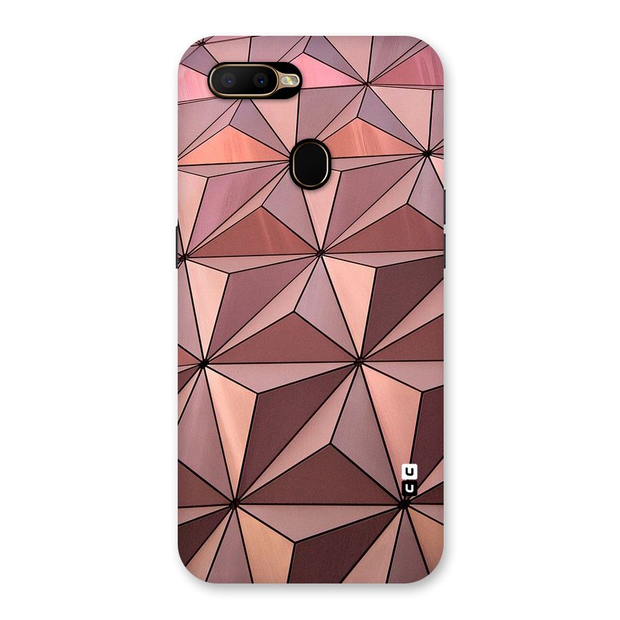 Rosegold Abstract Shapes Back Case for Oppo A5s