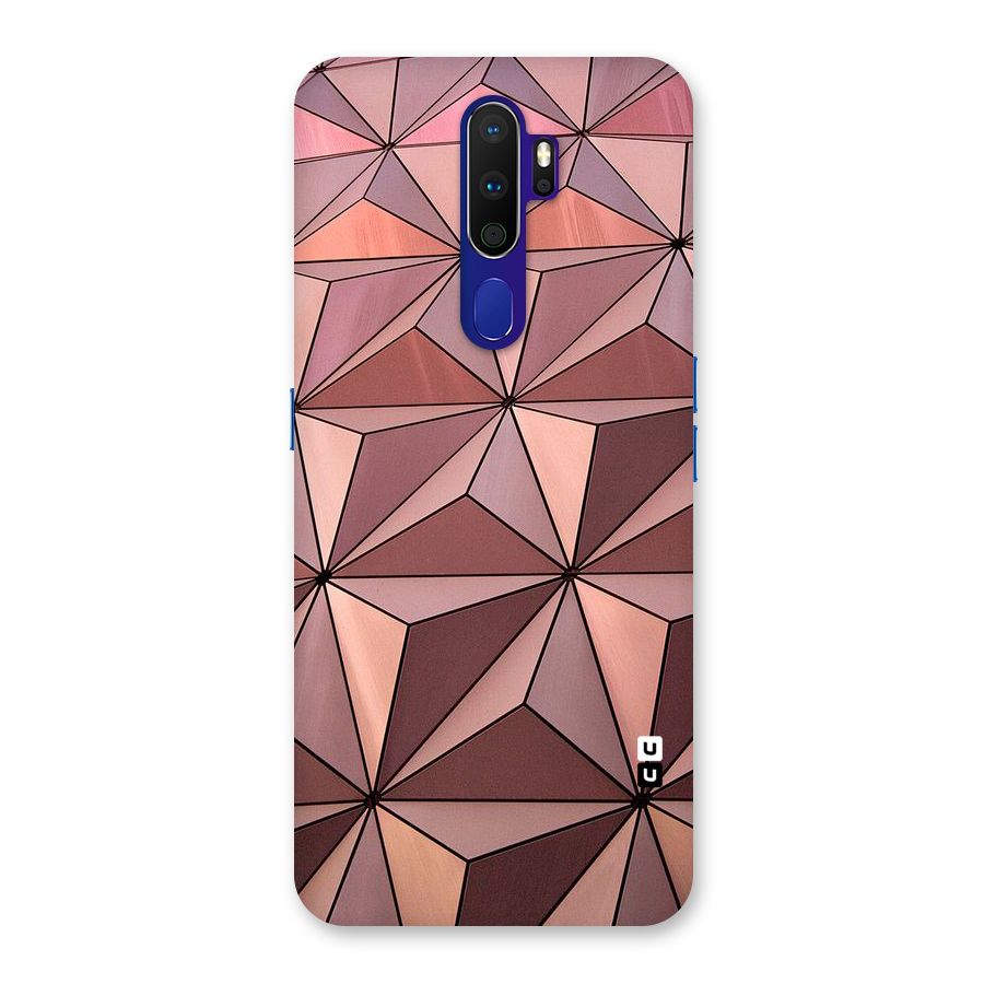 Rosegold Abstract Shapes Back Case for Oppo A9 (2020)