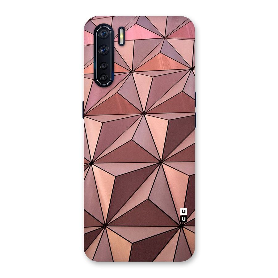 Rosegold Abstract Shapes Back Case for Oppo F15