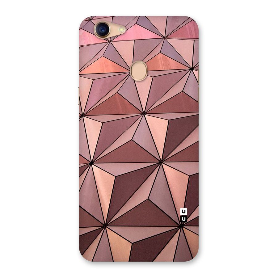 Rosegold Abstract Shapes Back Case for Oppo F5