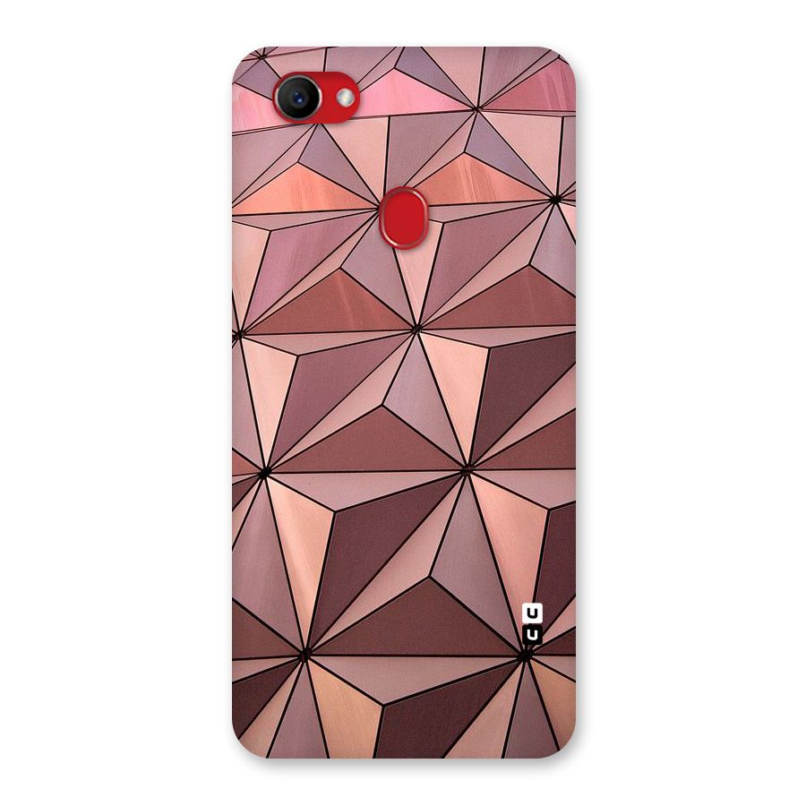 Rosegold Abstract Shapes Back Case for Oppo F7