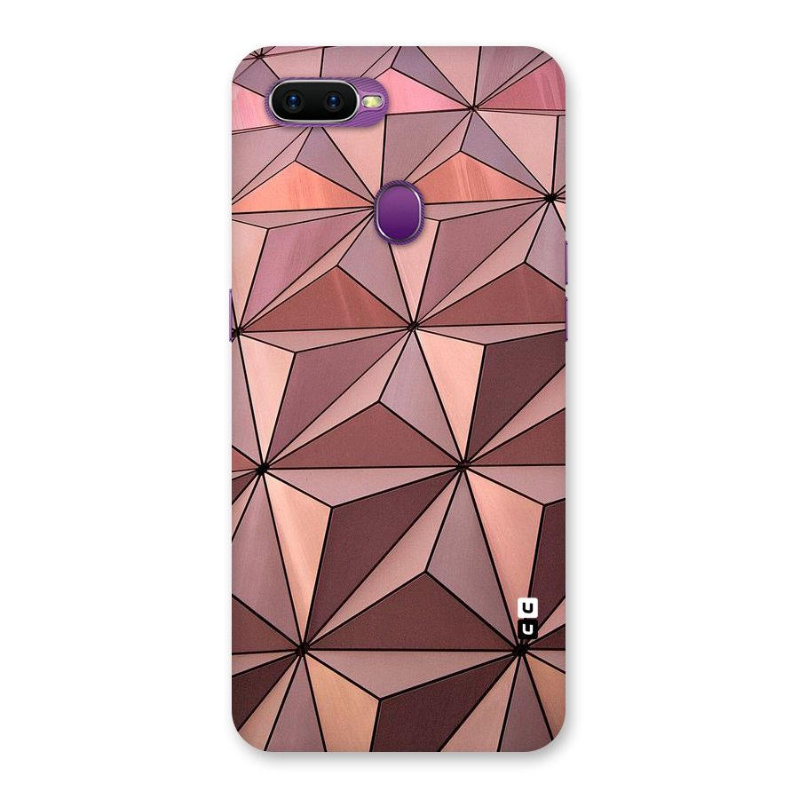 Rosegold Abstract Shapes Back Case for Oppo F9