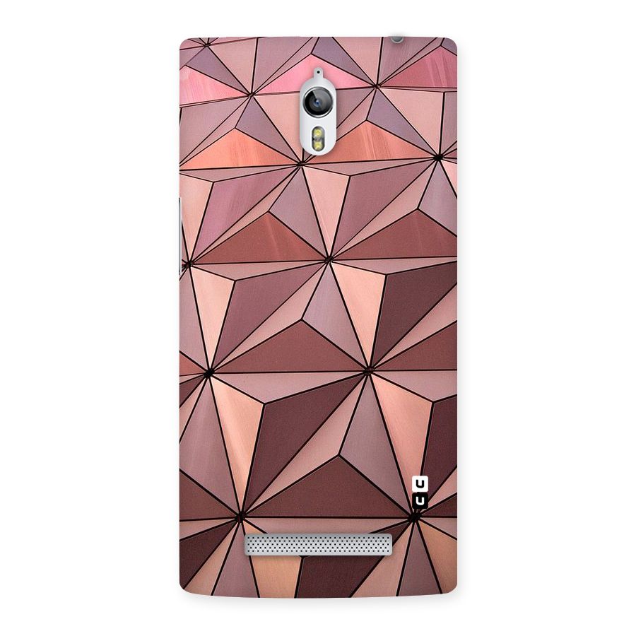 Rosegold Abstract Shapes Back Case for Oppo Find 7