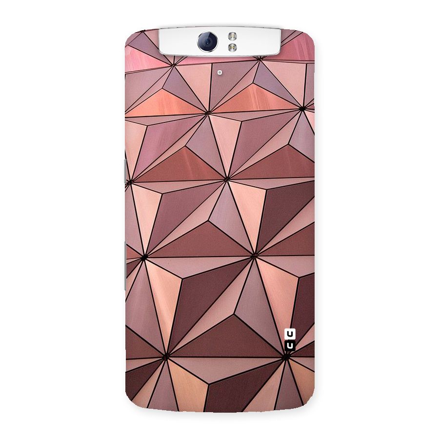 Rosegold Abstract Shapes Back Case for Oppo N1