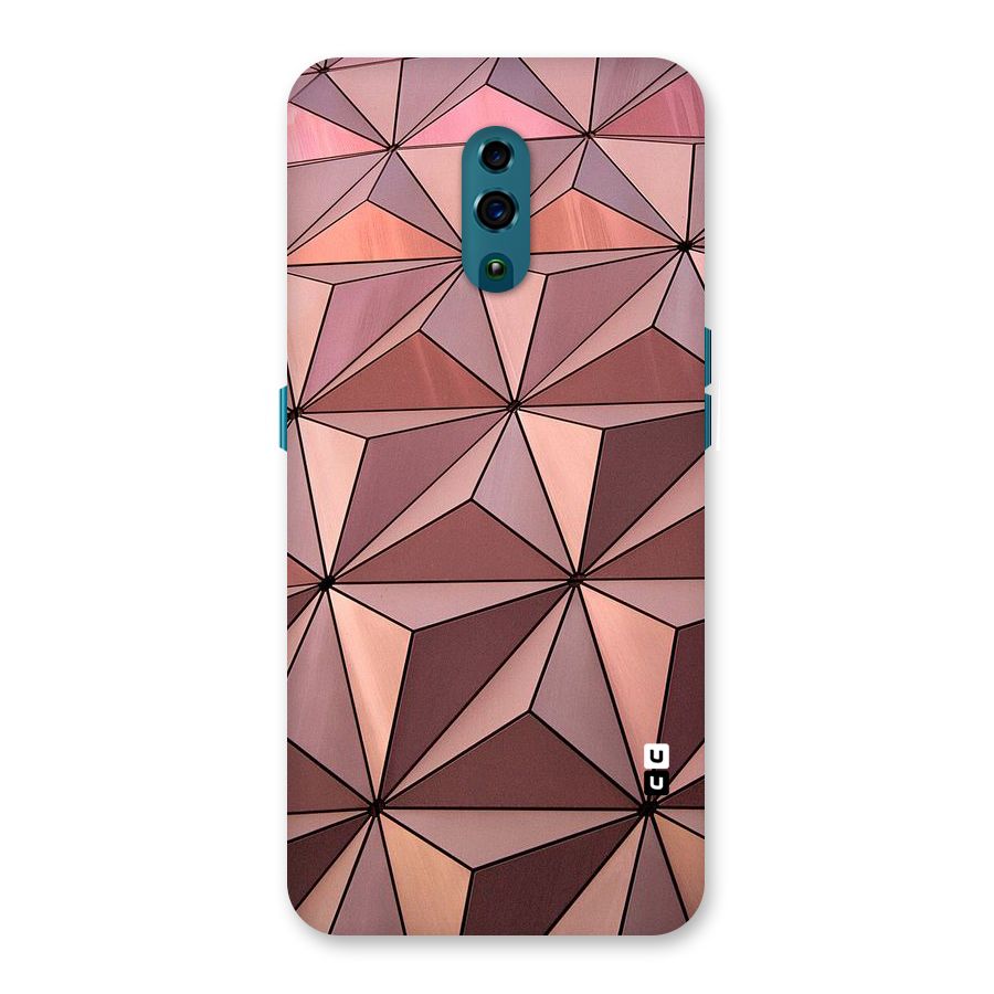 Rosegold Abstract Shapes Back Case for Oppo Reno