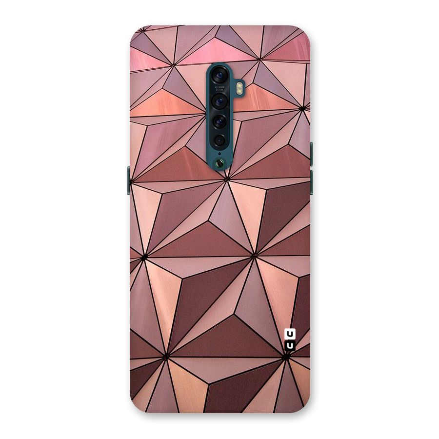 Rosegold Abstract Shapes Back Case for Oppo Reno2