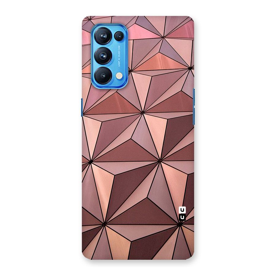 Rosegold Abstract Shapes Back Case for Oppo Reno5 Pro 5G
