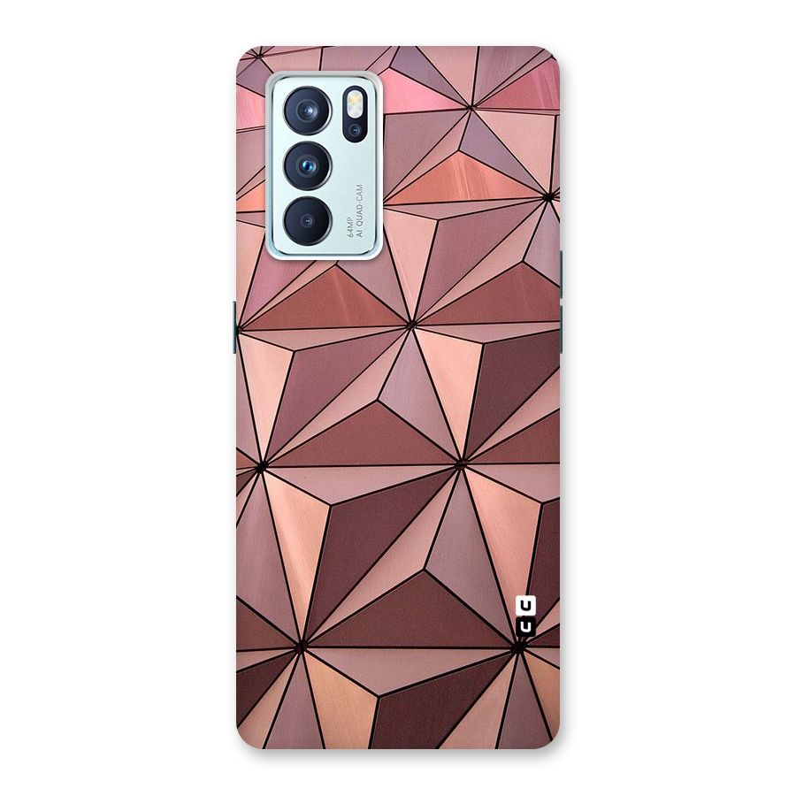 Rosegold Abstract Shapes Back Case for Oppo Reno6 Pro 5G