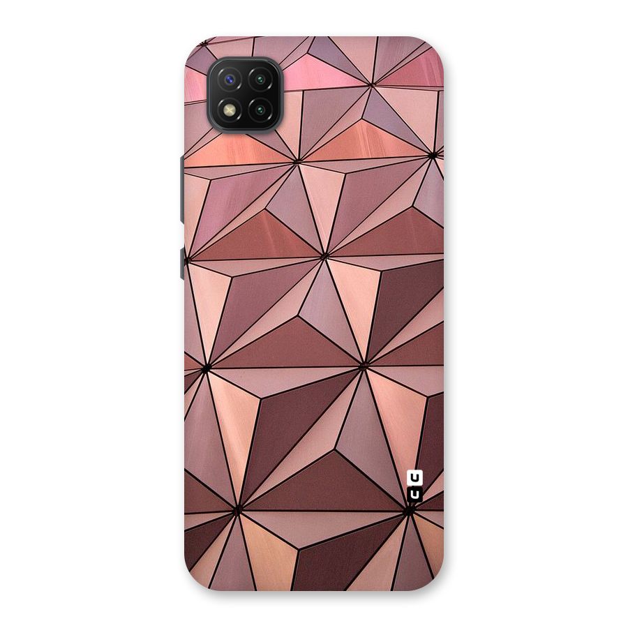 Rosegold Abstract Shapes Back Case for Poco C3