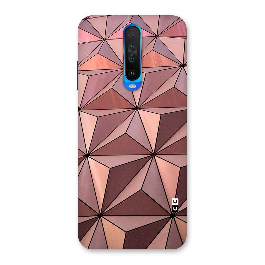 Rosegold Abstract Shapes Back Case for Poco X2
