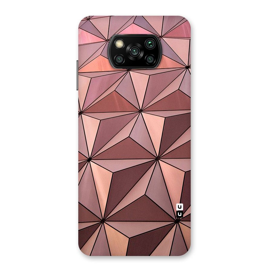 Rosegold Abstract Shapes Back Case for Poco X3