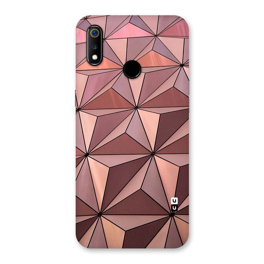 Rosegold Abstract Shapes Back Case for Realme 3