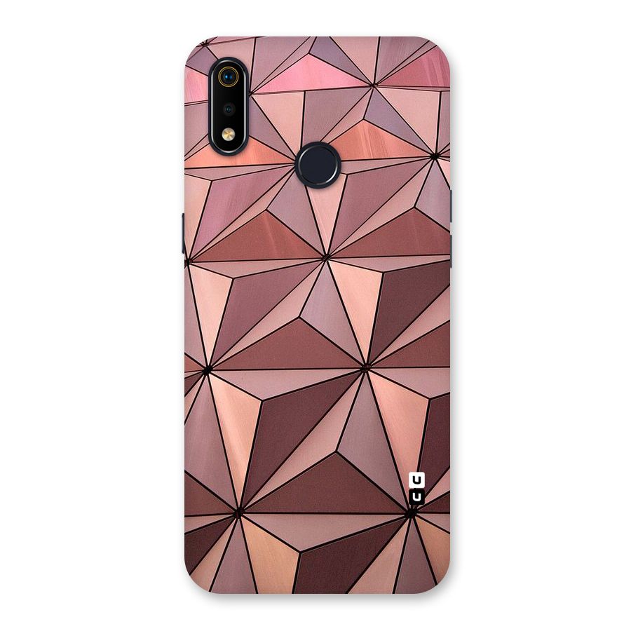 Rosegold Abstract Shapes Back Case for Realme 3i