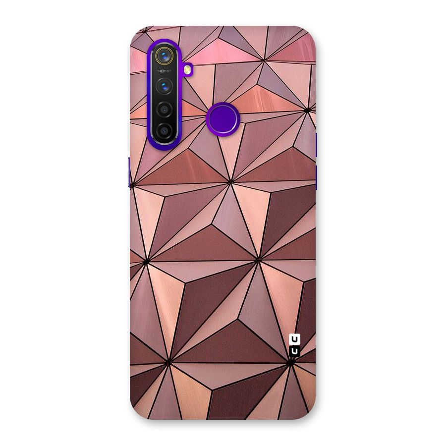 Rosegold Abstract Shapes Back Case for Realme 5 Pro