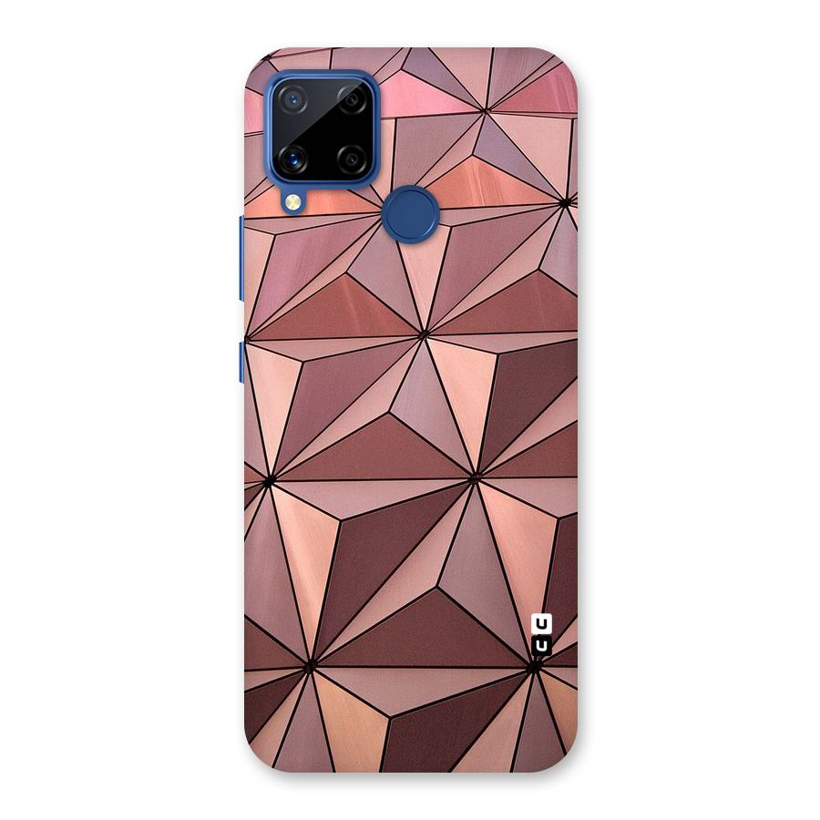 Rosegold Abstract Shapes Back Case for Realme C15